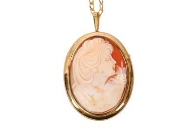 Lot 10 - A CAMEO PENDANT/BROOCH NECKLACE
