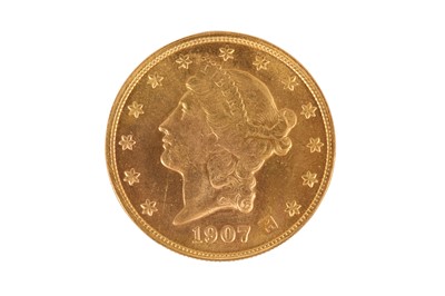 Lot 74 - 1907 US $20 GOLD TWENTY DOLLARS COIN