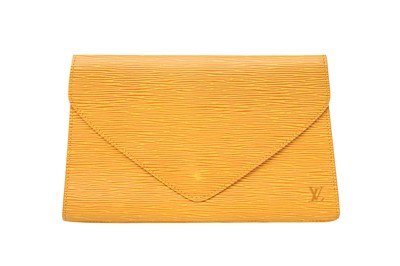 Lot 1 - Louis Vuitton Tassil Yellow Epi Art Deco Clutch MM