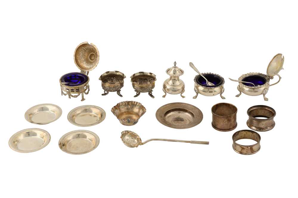 Lot 165 - A mixed group of silver cruets