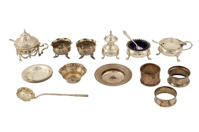 Lot 165 - A mixed group of silver cruets