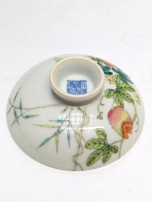 Lot 972 - A CHINESE FAMILLE-ROSE 'BITTER MELON' BOWL AND COVER