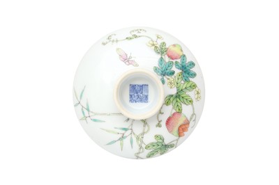 Lot 972 - A CHINESE FAMILLE-ROSE 'BITTER MELON' BOWL AND COVER