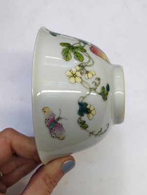 Lot 972 - A CHINESE FAMILLE-ROSE 'BITTER MELON' BOWL AND COVER