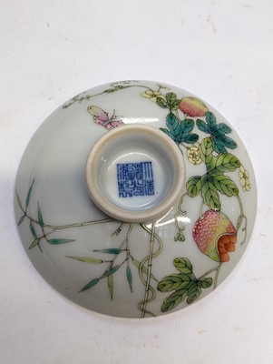 Lot 972 - A CHINESE FAMILLE-ROSE 'BITTER MELON' BOWL AND COVER