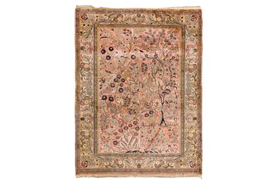 Lot 54 - AN EXTREMELY FINE SILK QUM RUG, CENTRAL PERSIA