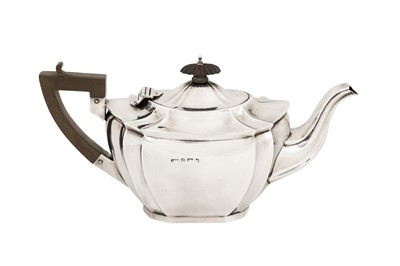 Lot 330 - An Edwardian sterling silver teapot, Birmingham 1905 by Marks and Cohen