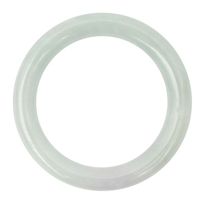 Lot 584 - A Chinese pale green jade bangle