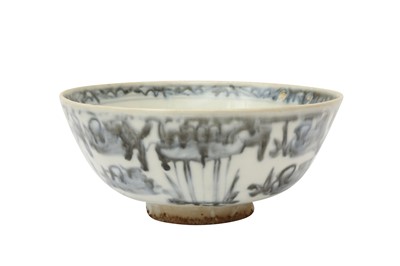 Lot 631 - A CHINESE BLUE AND WHITE 'LOTUS POND' BOWL