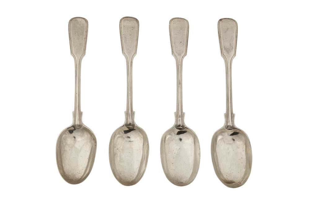 Lot 153 - FOUR VICTORIAN STERLING SILVER TABLESPOONS, LONDON 1900 BY JACKSON AND FULLERTON