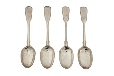 Lot 153 - FOUR VICTORIAN STERLING SILVER TABLESPOONS, LONDON 1900 BY JACKSON AND FULLERTON