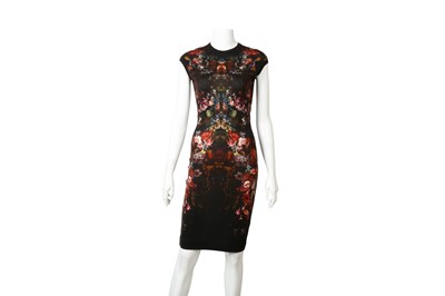 Lot 10 - Alexander McQueen Wool Floral Print Dress - Size S