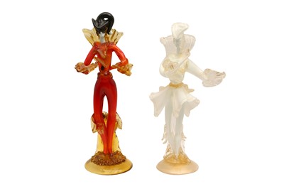 Lot 106 - TWO MURANO GLASS FIGURES, MID 20TH CENTURY