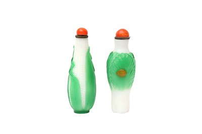 Lot 898 - TWO CHINESE BEIJING GLASS SNUFF BOTTLES