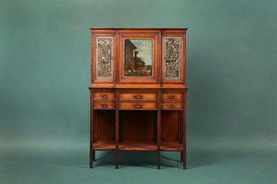 Lot 1000 - FOUR NANBAN SEIGAN LACQUER PANELS, PIETER HOLSTEYN I, A CABINET ATTRIBUTED TO THOMAS JECKYLL