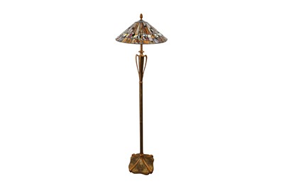 Lot 426 - A TIFFANY STYLE STANDARD LAMP, LATE 20TH CENTURY