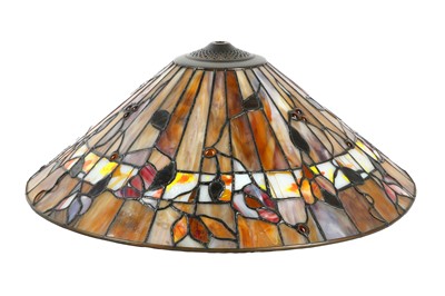 Lot 426 - A TIFFANY STYLE STANDARD LAMP, LATE 20TH CENTURY
