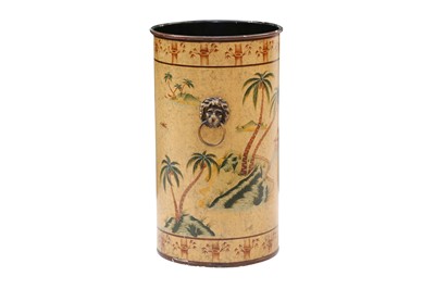 Lot 301 - AN 18TH CENTURY STYLE TOLEWARE UMBRELLA STAND, 21ST CENTURY