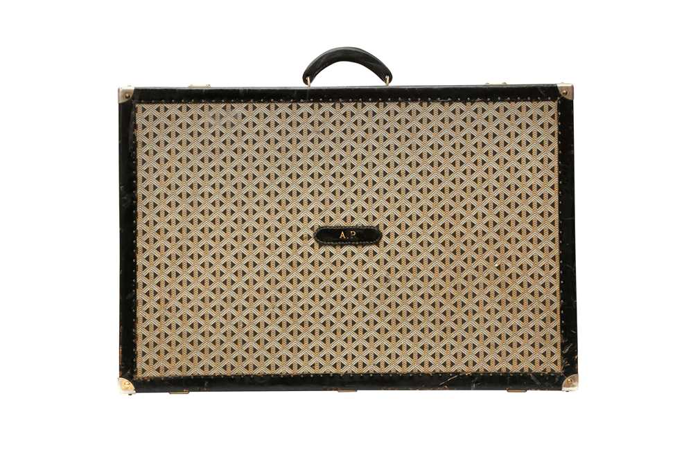 Lot 183 - Goyard Black Goyardine Slim Suitcase