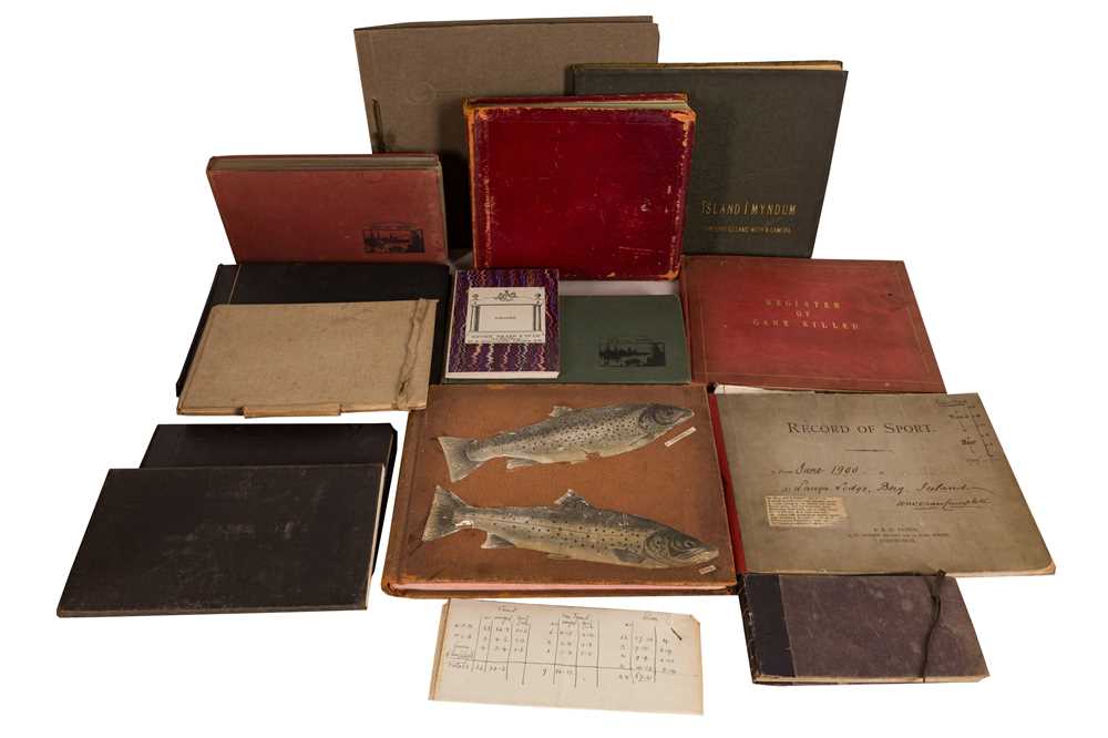 Lot 240 - Iceland. Archive of Fishing for salmon  Langa Lodge-Iceland   1873 – 1923