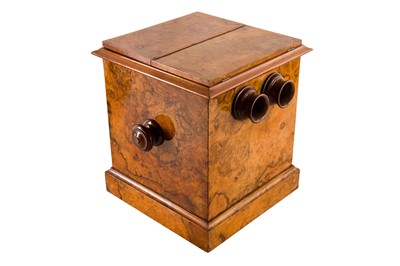 Lot 12 - A Victorian Burr Walnut Tabletop Stereoscope Viewer