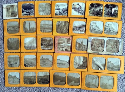 Lot 498 - Group of 28 French Stereo Tissue-Types Cards.