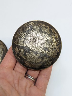 Lot 114 - A CHINESE PARCEL-GILT SILVER 'MANDARIN DUCK' BOX AND COVER