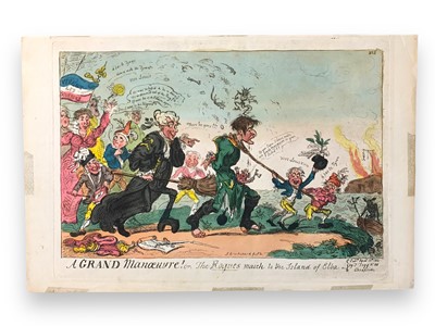 Lot 322 - Cruikshank (George) A Grand Manoeuvre! or, The Rogues march to the Island of Elba