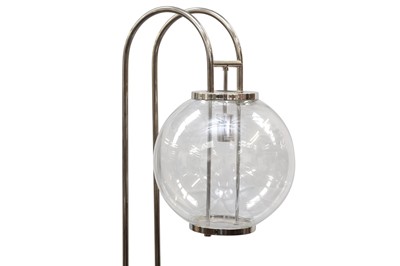 Lot 425 - A CONTEMPORARY CHROME STANDARD LAMP