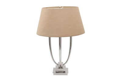Lot 427 - A CONTEMPORARY CHROME TABLE LAMP