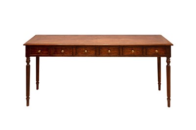 Lot 435 - A GEORGE III STYLE SIX DRAWER SIDE TABLE