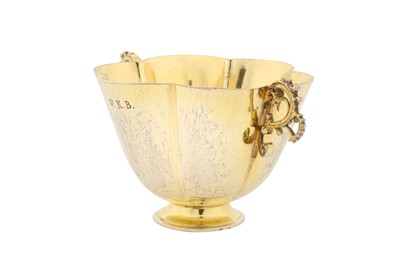 Lot 233 - An early 17th century German silver gilt twin handled cup, Augsburg 1625-1630 by David Roll (master 1605, d. between 1638-43)