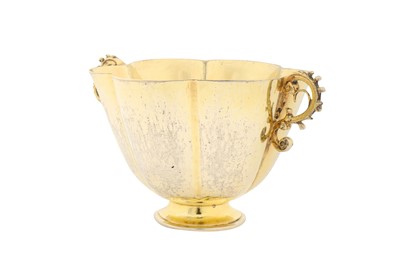 Lot 233 - An early 17th century German silver gilt twin handled cup, Augsburg 1625-1630 by David Roll (master 1605, d. between 1638-43)