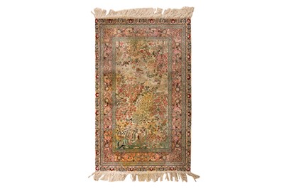 Lot 344 - AN EXTREMELY FINE SILK KEYSERI RUG