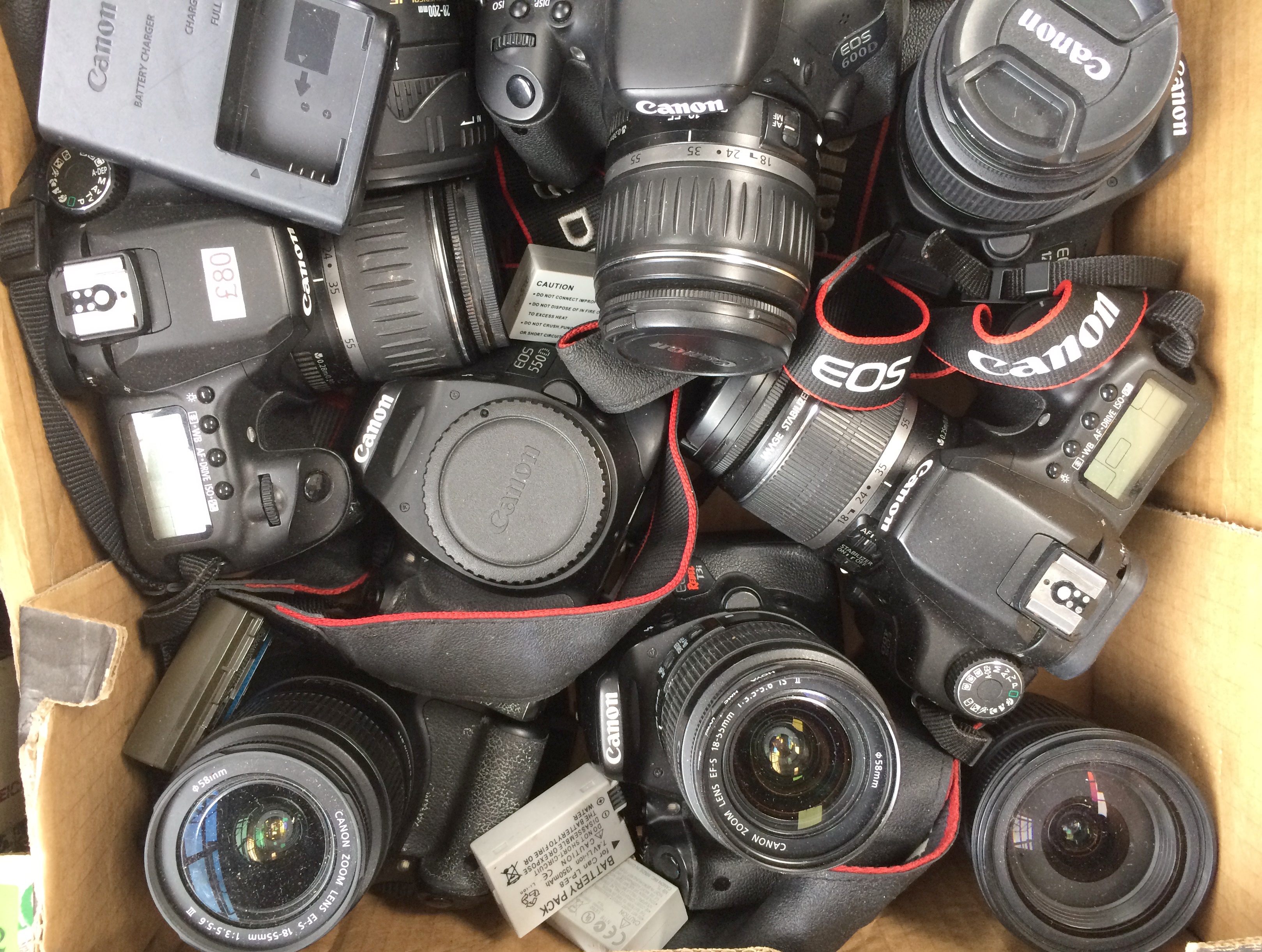 Lot 1094 - Group of Canon DSLR Cameras & AF Lenses.
