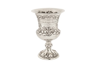 Lot 343 - A Victorian sterling silver trophy cup, Birmingham 1896 by Eustace George Parker