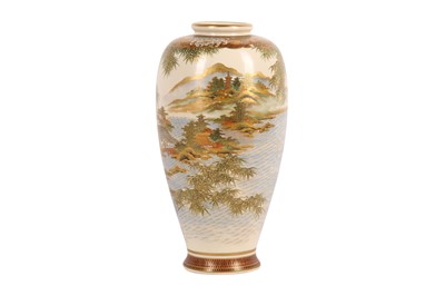 Lot 281 - A JAPANESE SATSUMA VASE, 20TH CENTURY