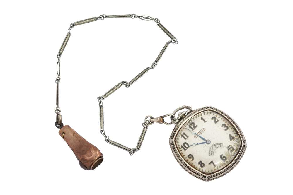 Lot 422 - WALTHAM OPEN-FACE POCKET WATCH