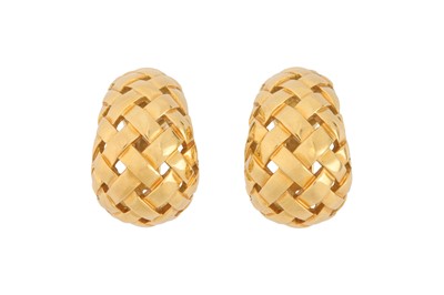 Lot 102 - A PAIR OF 'VANNERIE' EARRINGS BY TIFFANY & Co.