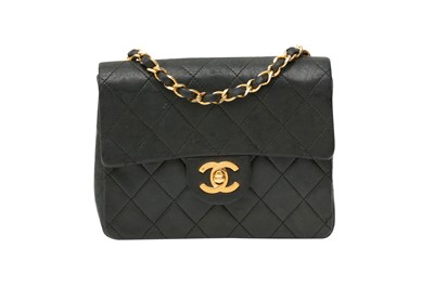 Lot 201 - Chanel Navy Square Mini Flap Bag