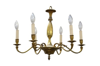 Lot 578 - A 19TH CENTURY STYLE GILT METAL CHANDELIER, LATE 20TH CENTURY