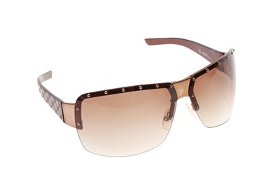 Lot 87 - Gucci Brown Monogram Sheild Sunglasses