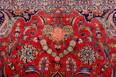 Lot 75 - A FINE KASHAN CARPET, CENTRAL PERSIA