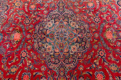 Lot 75 - A FINE KASHAN CARPET, CENTRAL PERSIA