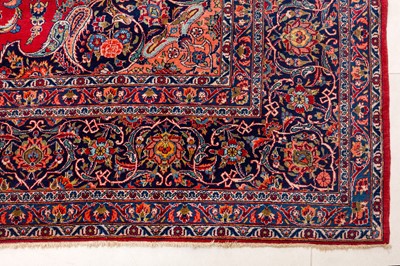 Lot 75 - A FINE KASHAN CARPET, CENTRAL PERSIA