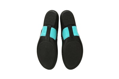 Lot 4 - Salvatore Ferragamo Teal Thong Flip Flop - Size UK 6