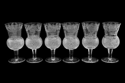 Lot 190 - A SET OF EDINBURGH CRYSTAL THISTLE PATTERN