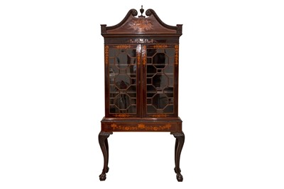 Lot 422 - AN 18TH CENTURY INLAID BOOKCASE ON STAND