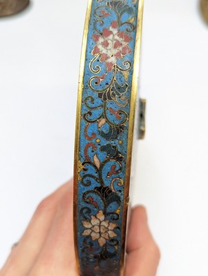 Lot 279 - A PAIR OF CHINESE GILT-BRONZE CLOISONNÉ ENAMEL 'PHOENIX' MIRRORS