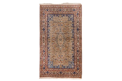 Lot 28 - AN EXTREMELY FINE PART SILK NAIN RUG, CENTRAL PERSIA